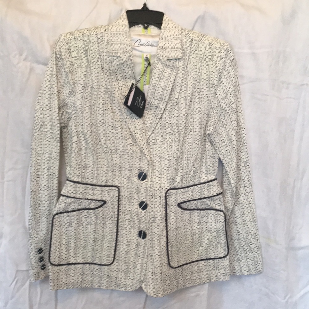 CAbi NWT white and black jacket